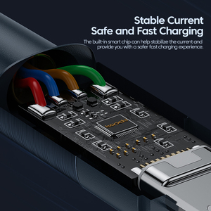 Câble métallique Toocki 2.4A Charge rapide 480 Mbps Transfert <span class=keywords><strong>de</strong></span> données haute vitesse <span class=keywords><strong>Fil</strong></span> flexible durable pour la protection des appareils iPhone - Product Image 5