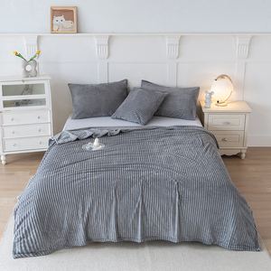 Hiện Đại Màu Rắn Tất Cả Các Mùa Dệt Ném Chăn 100% Polyester Thân Thiện Với Môi Siêu Mềm Nhuộm Cực Flannel Lông Cừu Sang Trọng - Product Image 5