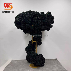 Guirnaldas Florales de Rosas Artificiales de Seda de Lujo, Arreglo de Flores Entrelazadas para Centro de Mesa de Boda - Product Image 1