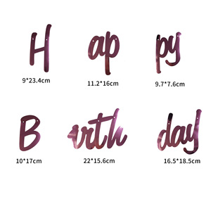 Lettre de série colorée joyeux anniversaire brillant bannière en papier suspendu pour la fête d'anniversaire fond décoration papier tirer drapeau - Product Image 5