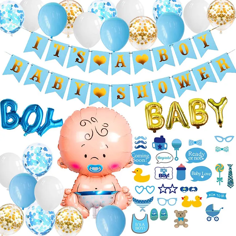 Nimicro blue its um menino recém-nascido aniversário bebê chuveiro festa kit