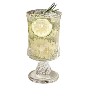 Verre à <span class=keywords><strong>vin</strong></span> rouge et whisky sur pied, style cour français, gaufré, avec motif de fruits, idéal pour les jus - Product Image 5