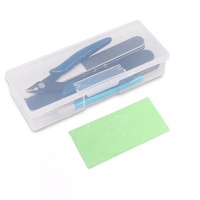 Larix - Juego de Herramientas Básicas de Alta Calidad de 9 Piezas para Modelismo, Manualidades, Construcción, Kit de Herramientas para Modelos de Plástico, Coches, Casas de Muñecas, Manualidades