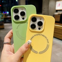 Casing Silikon Cairan dengan Sentuhan Halus untuk iPhone 14 Plus 12 13 11 untuk iPhone 15 Pro Max Casing Ponsel Magnetik Silikon