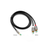 Pour UGREEN 3.5mm vers RCA HiFi Sound adaptateur de prise casque RCA mâle vers Aux Audio PVC veste pour haut-parleur et HDTV en Stock