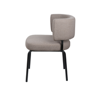 Chaise de salle à manger semi-fermée avec accoudoirs en tissu pour restaurant