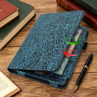Casing Kindle Kulit PU Bermotif Bunga Retro Khusus untuk Kindle Paperwhite 2024 Generasi ke-12 dengan Tali dan Penyangga