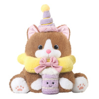 Peluche chat mochi patate douce violette mignonne, adorable poupée apaisante, cadeau d'anniversaire pour filles, en polyester et coton PP, anti-stress