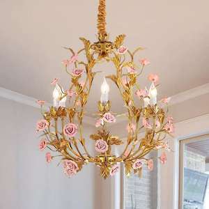 Plafonnier en céramique rétro français de luxe léger - Product Image 5