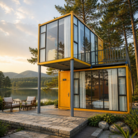 Maison conteneur prête à l'emploi de 20 pieds, démontable, portable, en acier, design contemporain, pour hôtel, isolée, préfabriquée, modulaire