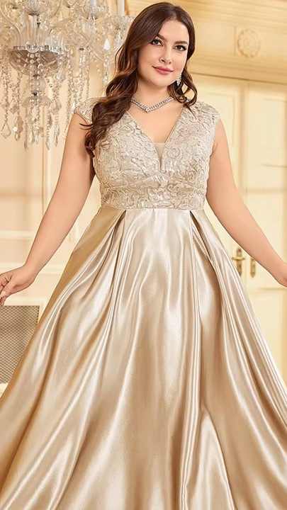 evening dress for fat ladies Plus Size Designer Dresses