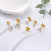 Boucles d'oreilles classiques minimalistes en acier inoxydable plaqué or 18 carats, hypoallergéniques, accessoires haut de gamme pour femmes, usine Kaishee