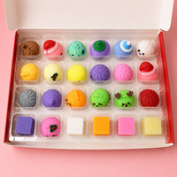 Boîte Mystère de Noël : Jouet Anti-Stress en Époxy à Rebond Lent, Formes Alimentaires et Animaux Assorties, Squishy Décompression, pour Enfants de 5 à 7 Ans et Plus, Unisexe