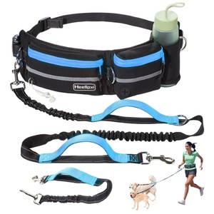 Sac de taille Heellpxi pour la course à pied avec laisse pour chien et porte-bouteille d'eau pour le jogging, la remise en forme et la promenade des animaux de compagnie - Product Image 3