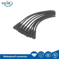 Câble de données en nylon et cuivre étanche IP67 HSJX M16, connecteur circulaire M16 2 ou 3 broches mâle/femelle 10A pour éclairage LED extérieur