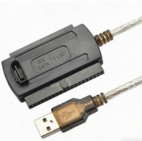 Cable USB 2.0 a IDE SATA de 60 cm, Marrón, para Disco Duro HDD/SSD de 2.5 Pulgadas, Convertidor de Interfaz de Datos de 480 Mb/s, Adaptador SATA
