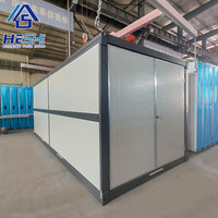 Mini maison mobile pliante préfabriquée de sécurité Expédition facile à construire Maison préfabriquée en conteneur pliable