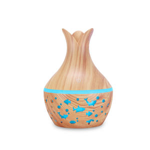 Wood Grain Aroma Diffuser 300Ml With Led Light And <b>Humidifier</b> Function For Home Use - Product Image 4