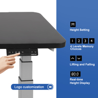 2B3 Meilleure vente Bureau électrique à double moteur Table d'ordinateur réglable en hauteur