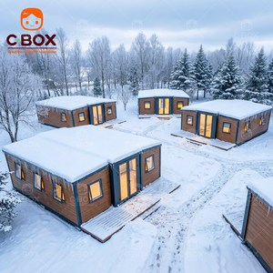 Cbox Villa Prefabricada de Lujo de 20 pies Lista para Usar, Casa Móvil Resistente al Viento para Playa, Mini Casa de 2 Dormitorios, Casa Contenedor Expandible para Campamento Minero - Product Image 3