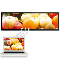 Écran publicitaire numérique LCD ultra-large personnalisé, pas de pixel de 6 mm, application vidéo Android, pour étagères de supermarché et bords de bar