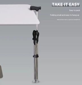 Muletas plegables ligeras para ancianos, muletas de tres patas, luces de bastón, bastones para ancianos, bastón plegable para caminar - Product Image 5