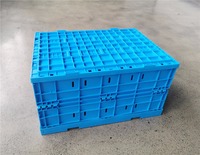 Boîte de stockage logistique pliable en PP recyclable, empilable et pliable