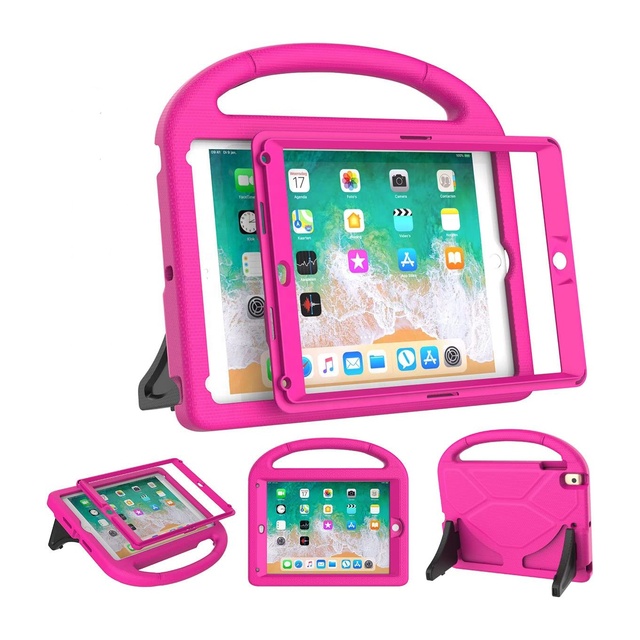 Children Handle Stand Non-toxic EVA Shockproof Cover Case for iPad 6th/5th 9.7" 2018/2017 for Girls and Boys