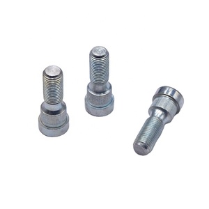 Kit de boulons de moyeu de roue et d'écrous à bride en acier au carbone zingué, avec goujons moletés antidérapants, personnalisable OEM pour jantes de voitures et camions - Product Image 2