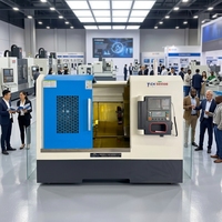 Torno CNC de Cama Inclinada TCK50, Máquina de Torneado de Metal con Cuerpo de Hierro Fundido de Alta Rigidez para Producción Industrial