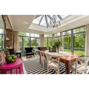 Serre extérieure moderne sur mesure avec pare-soleil rétractable, triangle, double vitrage trempé, double vitrage Low-E - Product Image 5