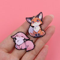 11 styles de pin's en émail renard mignons, broches de revers renard-fennec et loup de dessin animé Kawaii, badges animaux adorables pour la décoration de sacs à dos et chapeaux, cadeaux