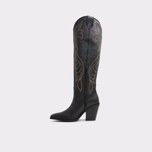 <span class=keywords><strong>Botines</strong></span> de punta estrecha de estilo bohemio para mujer Botas de mujer de moda Botas de vaquero bohemio únicas negras Botas de vaquera Bootie - Product Image 3