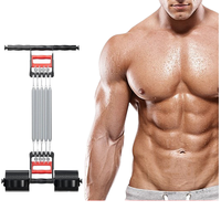 Appareil de fitness à domicile réglable pour hommes, multifonctionnel, avec extenseur de poitrine, tireur en acier pour sit-up, cordes et bandes d'exercice à pédales, 15-75 kg, pour adultes