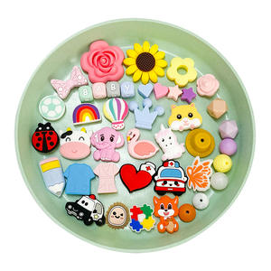 Adornos creativos de cadena de chupete con cuentas antirotura, cuentas focales de silicona para materiales DIY, fabricación de joyas - Product Image 3