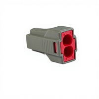 Connecteur de câblage rectangulaire BELEKS 2 voies en cuivre transparent PP/PC 600V 4mm² 32A, bornier à pousser facile à utiliser