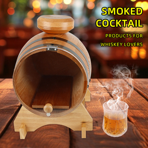 Luxury Cocktail <strong>Smoker</strong> Infuser Kit with Luxury Flashlight, Custom Wood Chips &amp; Custom Wooden <strong>Whiskey</strong> <strong>Smoker</strong> - Product Image 3