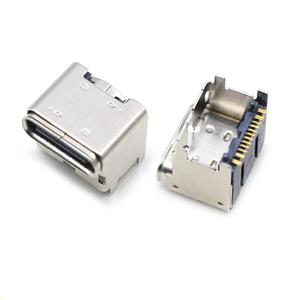 Conector USB Tipo C Hembra de 12 Pines, SMD PCB, USB 3.0, Carcasa de Acero Inoxidable, Terminales de Cobre Fosforado, Certificado ISO 9001 - Product Image 1