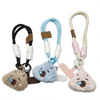 Cordon de téléphone et porte-clés en peluche Capybara dessin animé, bracelet tressé à la main pour téléphone portable Modèle 2614