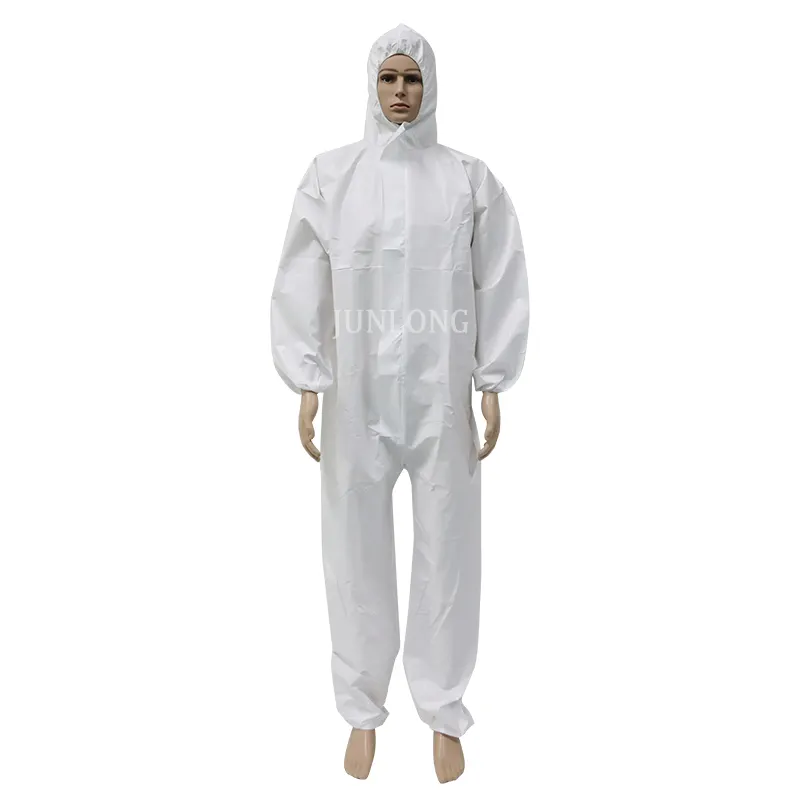 Junlong coverall retardant api microporous untuk keamanan industri minyak dan gas untuk grosir