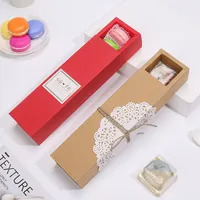 Boîte d'emballage personnalisée pour pâtisseries, biscuits, macarons, en papier biodégradable avec tiroir et séparateurs