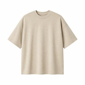 Custom 270G Heavyweight 96%+ Cotton T Shirt OEM ODM Oversized Unisex Crew Neck Blank Short Sleeve <b>Tee</b> with Logo - Product Image 6