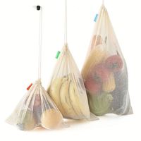 Sacs réutilisables de produit de maille de filet de coton organique écologique réutilisé de chanvre pour des légumes de fruit