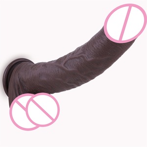 Juguetes Sexuales, Dildo de Silicona Negra, Doble Dureza, Ventosa, Pene Artificial Realista y Suave para Masturbación Femenina y de la Misma Lengua Sexual - Product Image 6