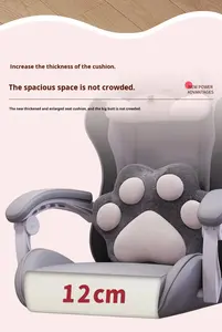 Silla de Oficina Convertible para Juegos, Giratoria 360 Grados, Reclinable, con Elevación, Marco de Acero Inoxidable, Diseño Ergonómico, Altura Ajustable - Product Image 3