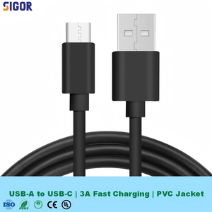 USB Type-C 3A 60W Fast Charging & Data Transfer Cable 1m PVC Jacket Compatible With IPhone Android Computer