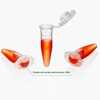Tubes de microcentrifugeuse jetables en polypropylène transparent avec bouchon à pression 0,5 ml 0,6 ml 1,5 ml 2 ml Microtubes Consommables de laboratoire Plastique