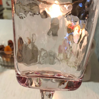 Verres en cristal de style créatif, bordure rose doré, forme de cœur, pour table de mariage