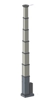 Mât télescopique portable pour caméra, antenne paratonnerre, surveillance manuelle/électrique