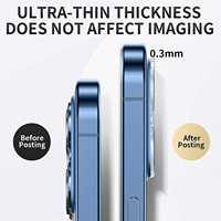 Protecteur d'objectif d'appareil photo 3D 9H Flexible en verre trempé pour iphone 15 14 Pro Max Protecteur d'objectif à couverture complète pour iphone 13 12